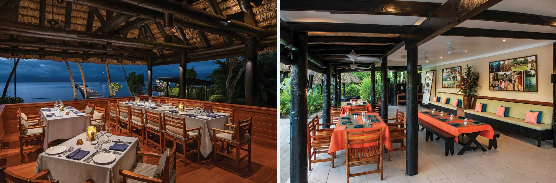 Family and Kids dining at Jean-Michel Cousteau Resort Fiji