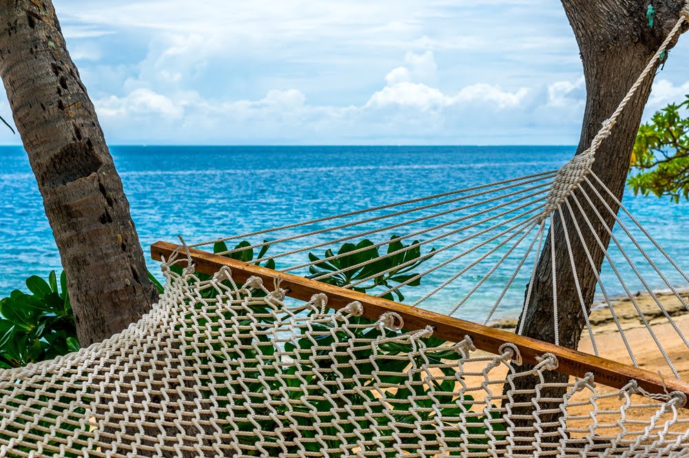 hammock on beachfront