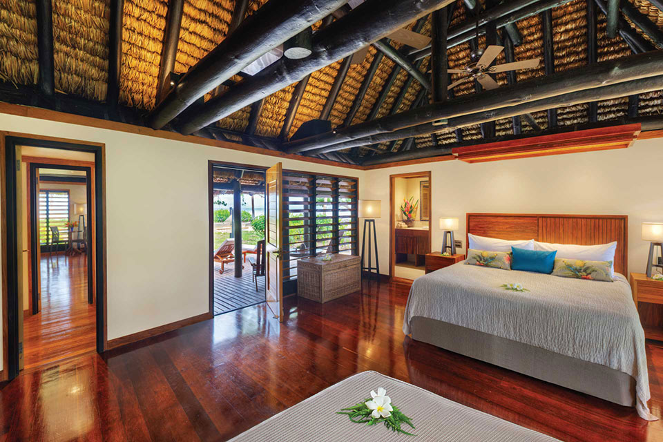 Another image of a Fiji Deluxe Oceanfront 2 Bedroom Bure at Jean-Michel Cousteau Resort Fiji.